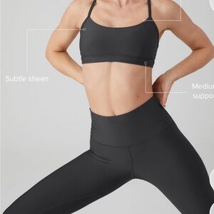 ALO Yoga Black Sports Bra and Leggings Set